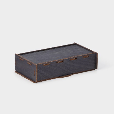 Storage box - Dilan's checkda, 17.3 × 8.8 × 4.4 cm, dark color-2