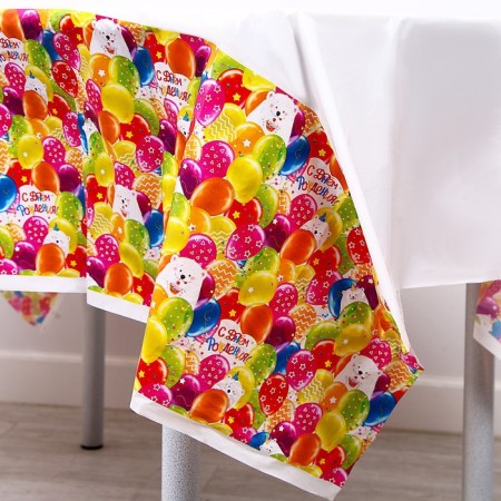 The single tablecloth “Happy Birthday”, Bear, 180x130 cm-2