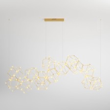 Светильник подвесной Eurosvet Uma 90168/14, LED, 59 Вт, 3000К, 3310Лм, 1670х540 мм, цвет медь