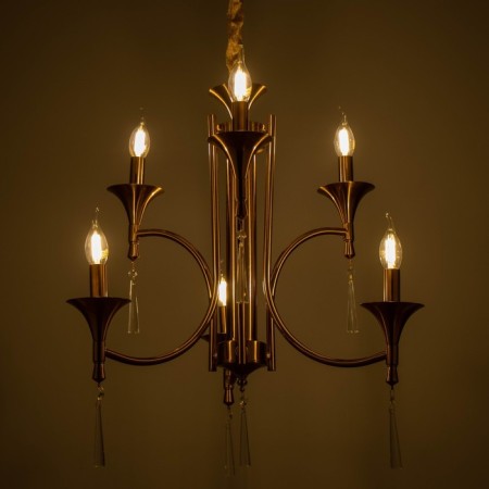 Trong chandelier 6x40W E14 Brass 58x58x61 cm Bayerlux-3