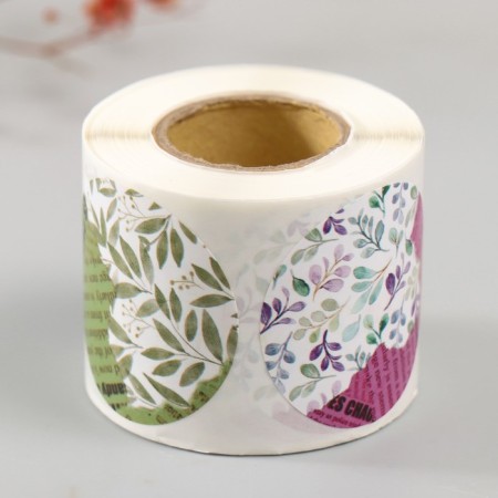 Stick Paper "Leaves and magazines" d = 3.8 cm 252 pcs in the roll-4