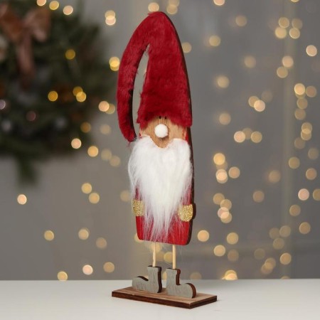 New Year's decor "Big Dwarf" 10 × 5 × 30 cm, red