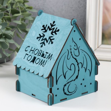 Domik box "Dragon" azure 12x10x14 cm (set of 7 parts)