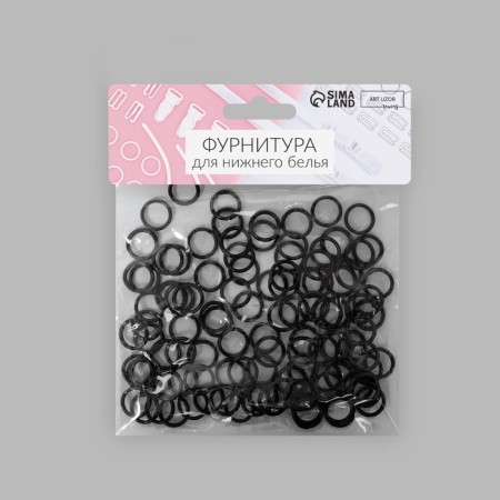 Step ring, plastic, 10 mm, 100 pcs, black color-2