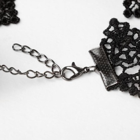 Choker "mistress" fragments and chains, black color, 30cm-2