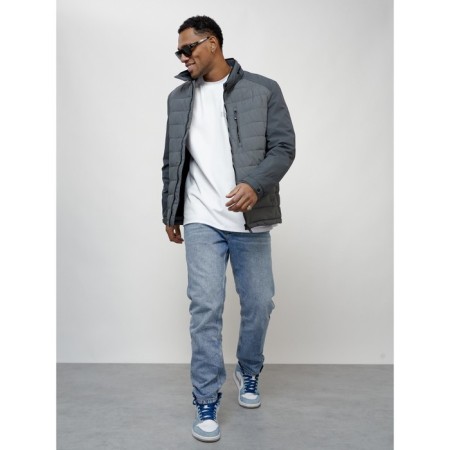 Male spring jacket, size 50, dark gray color-8