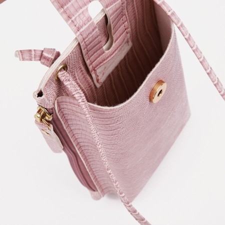 Baby bag on magnet, long belt, pink color-2