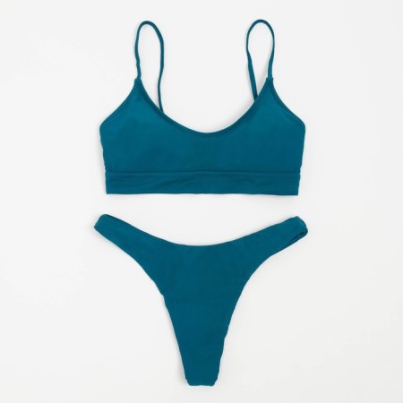 Swimsuit female separate minku color green, size 48-7