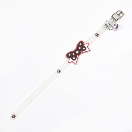 Collar "bow", 28 x 1 cm, Osh 18-24 cm, transparent/brown-3