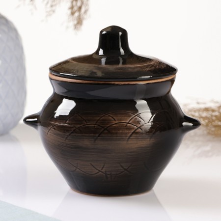 Set of pots "Gift" 4x0.5l, old man (book with recipes as a gift)-1