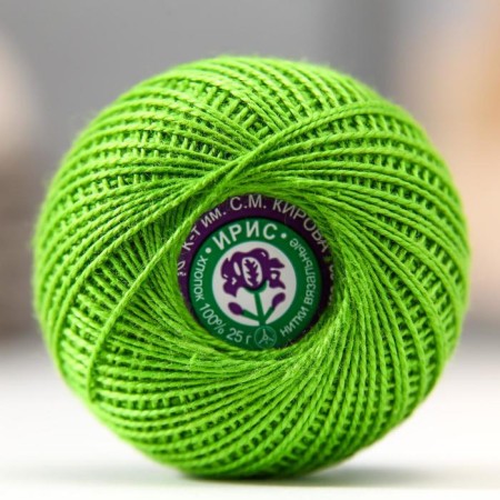 Knitting threads "Iris" 150m/25g 100% Mercerized cotton color 3908