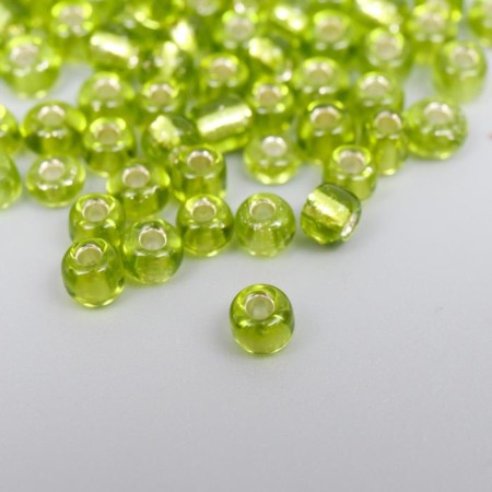 6/0 round beads in the bottle "light green" transparent-color 20 g-2