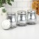 A set of glass cans for bulk products “Marble”, 850 ml, 11.5 × 14.5 cm, 3 pcs, silver color