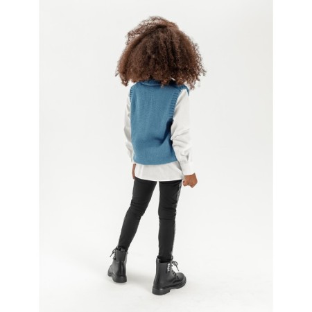 Vest for girl Knit Mild, height 140 cm, blue color-5
