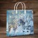 Package "Snowflakes on the turquoise", soft plastic, 30 x 30 cm, 140 μm