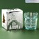 Gel candle in a glass with a decor inside the "blizzard" 5 x 5 x 6 cm
