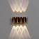 Facade lamp "Elegant", FSD-041, 8 W, 3000K, 4 rays, IP65, 220 V, plastic, black