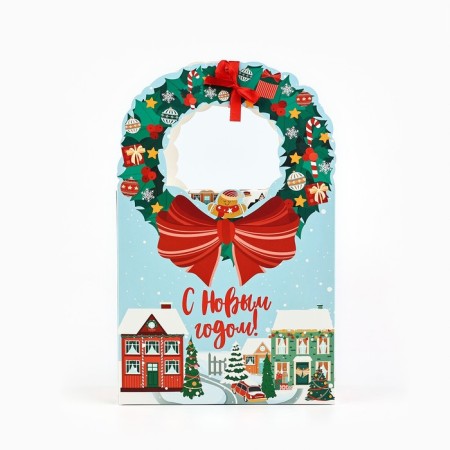 Box the team "Luxurious white" 18.4 x 30.4 x 7.3 cm, New Year-2