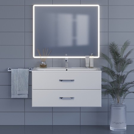 The bathroom mirror Uperwood Foster 100x80 cm, with LED backlight-3