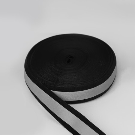 Reflective ribbon tape, 20 mm, 10 ± 1 m, black color-1