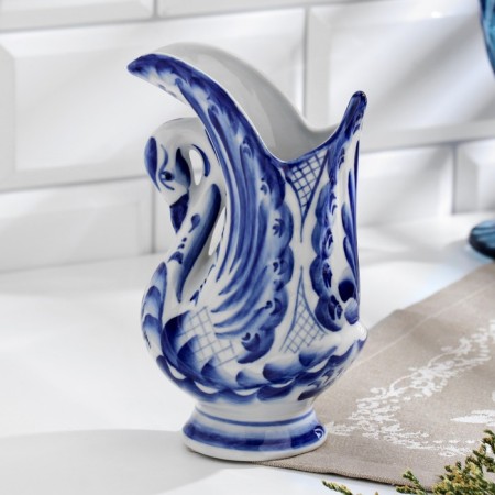 Swan napkin tray, 17x10.5x8 cm, gzhel-1