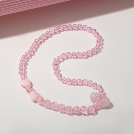 Children's "chosen" bow with a heart, pink color-1