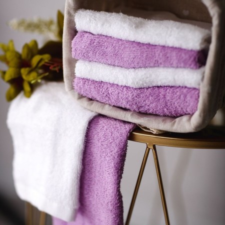 Arya Home tanked towel, 300 g, size 30x30 cm, 6 pcs, lilac color, white