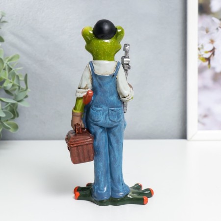 Souvenir Polystone Lak "Frog - locksmith" 17x6.8x8.8 cm-2