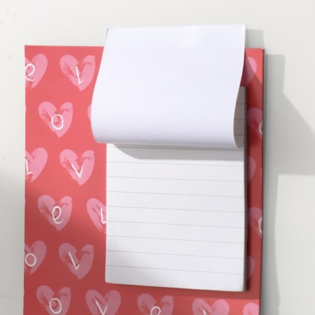 Magnet with a block for the notes "Hearts. Love" 11.5x12.5 cm-5