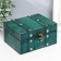 Casket wood chest "Alienora" with rivets, flat, green 15x11.5x7.5 cm