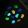 Decor for creativity plastic shines in the dark "multi -colored pebbles" set 12 pcs
