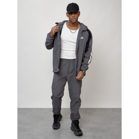 Male tracksuit, size 48, gray color-11
