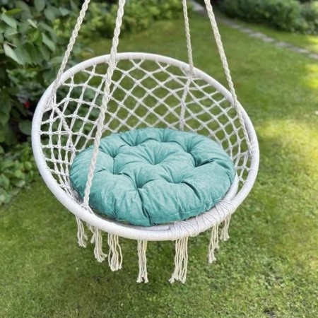 Pillow for swing "Tina", diameter 60 cm, color of heavenly blue