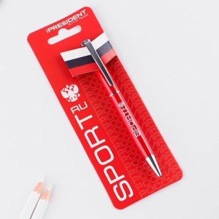 Ballic metal handle "Ru Sport", blue paste, 1 mm-1