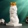 Piggy bank "Leo with a crown" White with a golden crown, 23cm