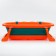 Bath -folding bath with drain, "crab", 67 cm., Biryuza/orange color