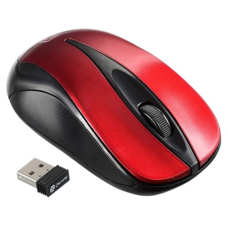 Mouse call 675MW Black/Red optical (1200DPI) wireless USB for laptop (3but)-5