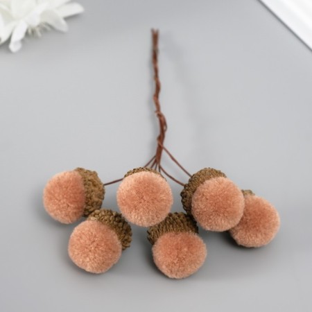 Flowers for decorating "clap" beige 1 bouquet = 6 branches d = 2 cm 11 cm-2
