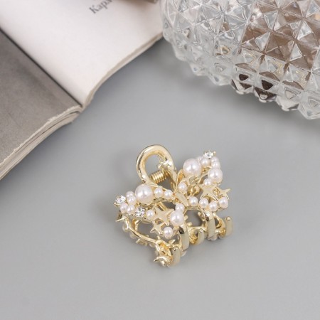Hair crab "Samantha Galant" butterfly, 3 cm, gold