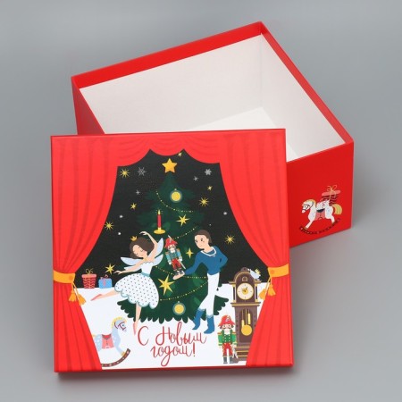 A set of New Year's gift boxes 10 in 1 "Nutcracker", 10 x 10 x 6 - 28 x 28 x 15 cm, New Year-10