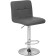 Barpered chair PASKAL Metal/Eco -leather, chrome/gray 43x53x89 cm