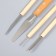 Tools for working with clay set 4 pcs wood, metal h = 12.5 13.5 17 and 17.5 cm
