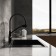 Kitchen sink "RMS" MRK-7851BL-R, mortise, right, thickness 3.0 and 1 mm, dispenser, graphite