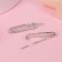 Hair clip "Pins" (set 2 pcs) 5 cm, silver