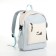 Young backpack from textiles on lightning, 5 pockets, blue color