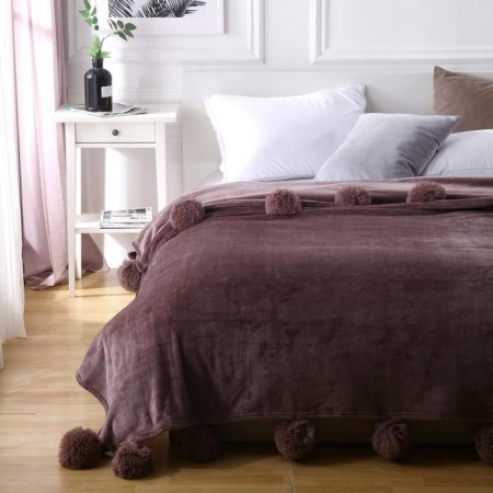 Super Ball bedspread, size 160x220 cm, mokko color-1