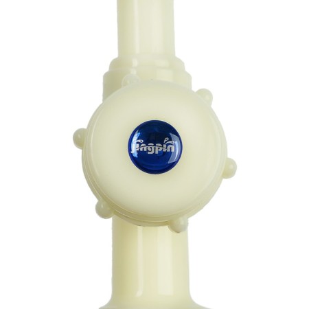Tap for one water Zein Z2018, round handle, plastic, high R-shaped spout, rice color