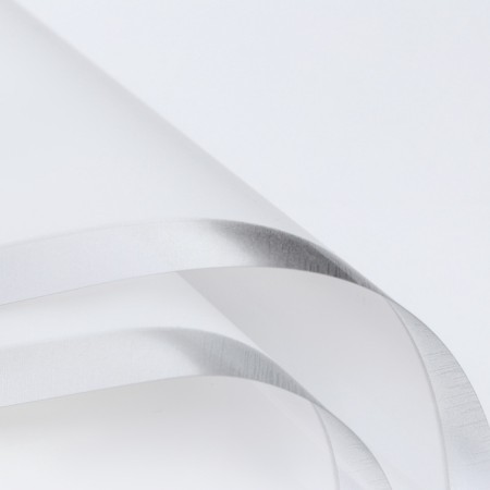 Flower film, Silver Kant, White, 57x57 ± 1 cm