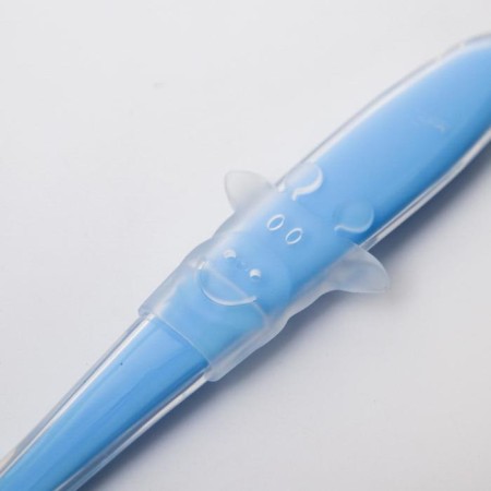 Spoon silicone children's "giraffes", blue color-3