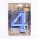 Candle for the Cake "European Giant", number 4, 7 cm, blue metallic